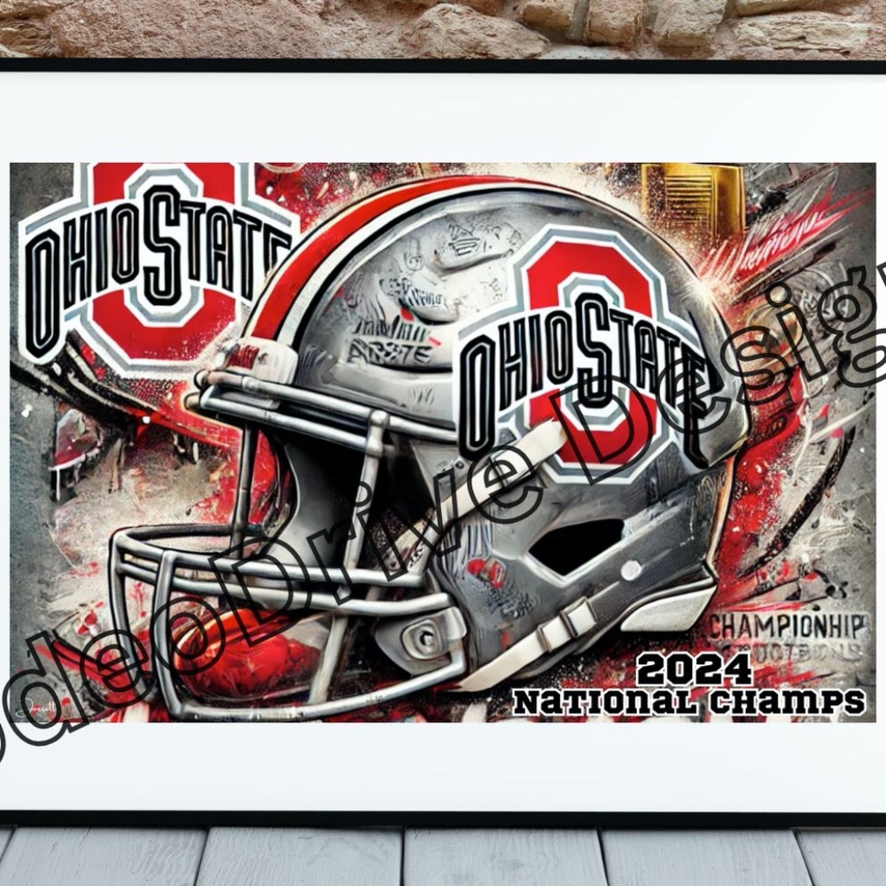 Ohio State Buckeyes National Champions 17x11 Poster Art Print